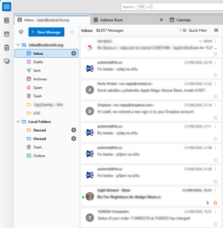 Sender Avatar for Thunderbird